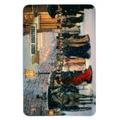 Winter Parisian Scene met kerstcadeau Magneet (Verticaal)