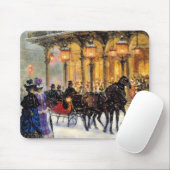  Winter Parisian Scene met kerstcadeau Muismat (Met muis)