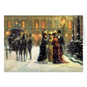  Winter Parisian Scene met kerstKaart (Voorkant Horizontaal)