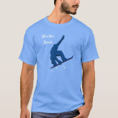 Winter Park Blue Snowboarder T-shirt (Voorkant)