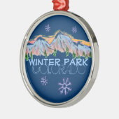 Winter Park Colorado bergsnowflake Metalen Ornament (Links)