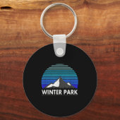 Winter Park Colorado Blauwbaard Berg  Sleutelhanger (Voorkant)