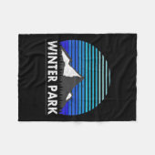 Winter Park Colorado Bluebird Mountain Fleece Deken (Voorkant (Horizontaal))