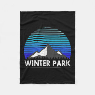 Winter Park Colorado Bluebird Mountain Fleece Deken