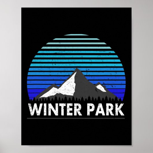 Winter Park Colorado Bluebird Mountain  Poster (Voorkant)
