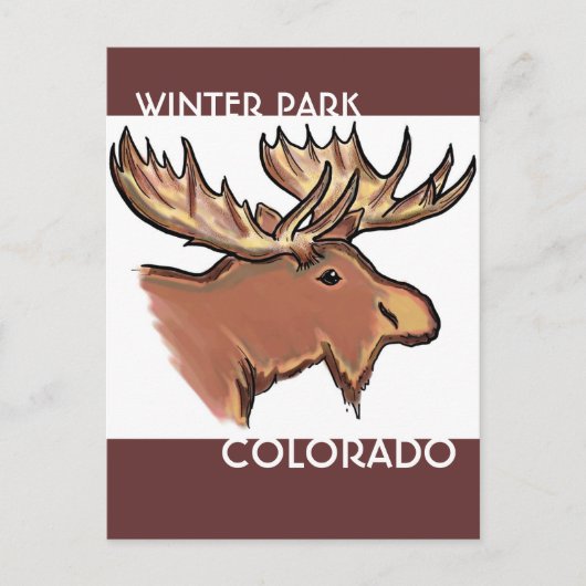 Winter Park Colorado brown briefkaart (Voorkant)