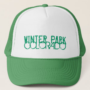 Winter Park Colorado eenvoudig groen pet