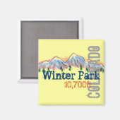 Winter Park Colorado elevation magnet (Voorkant / Achterkant)