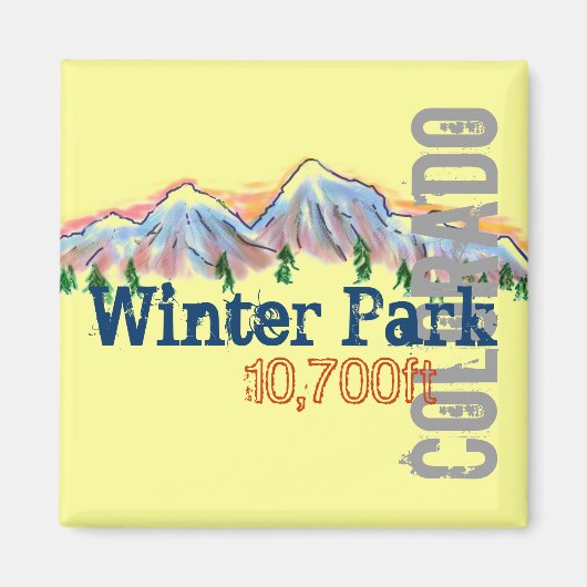 Winter Park Colorado elevation magnet (Voorkant)