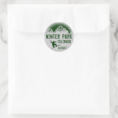 Winter Park Colorado green snowboard art stickers (Tas)