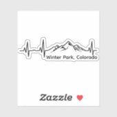 Winter Park Colorado Heartbeat Sticker (Vel)