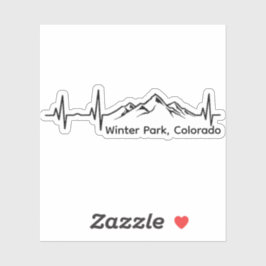 Winter Park Colorado Heartbeat Sticker