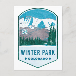 Winter Park Colorado Ski Badge Briefkaart