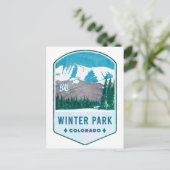Winter Park Colorado Ski Badge Briefkaart (Staand voorkant)