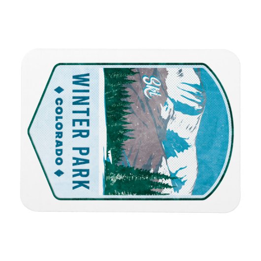 Winter Park Colorado Ski Badge Magneet (Horizontaal)