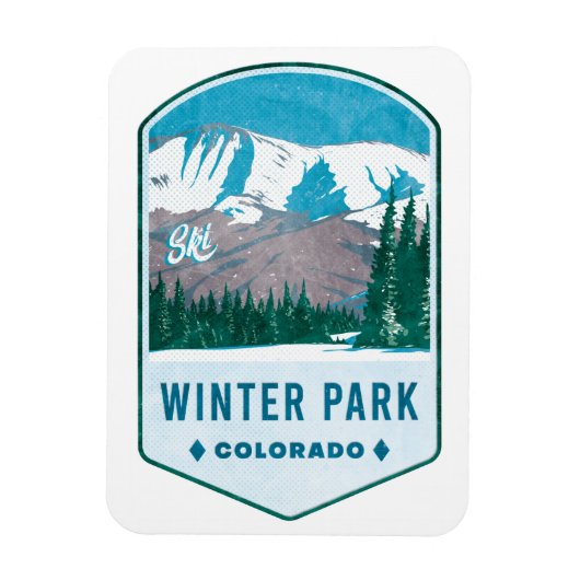 Winter Park Colorado Ski Badge Magneet (Verticaal)