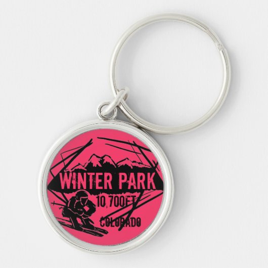 Winter Park Colorado ski elevation logo sleutelhan Sleutelhanger (Voorkant)