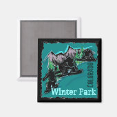 Winter Park Colorado snowboardmagneet Magneet (Voorkant / Achterkant)