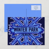 Winter Park Colorado snowflake briefkaart (Voorkant / Achterkant)