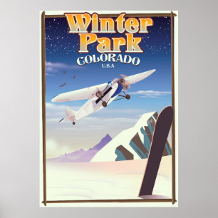 Winter Park colorado vintage reisposter Poster