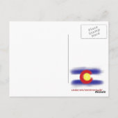 Winter Park Colorado vlag groeten artsy briefkaart (Achterkant)