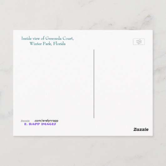 Winter Park, Florida Briefkaart (Achterkant)