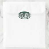 Winter Park licentie ovaal Ronde Sticker (Tas)