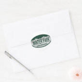 Winter Park licentie ovaal Ronde Sticker (Envelop)