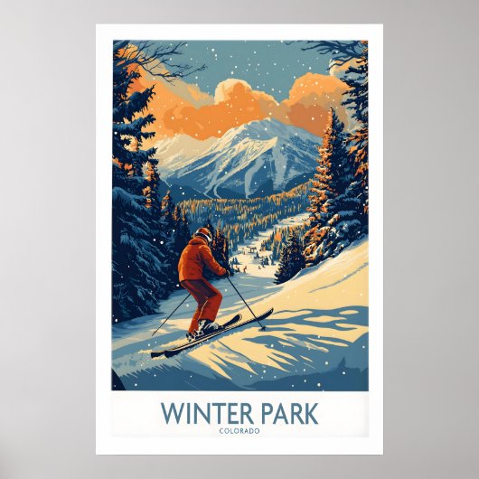 Winter Park Poster Colorado Ski Print 1 (Voorkant)