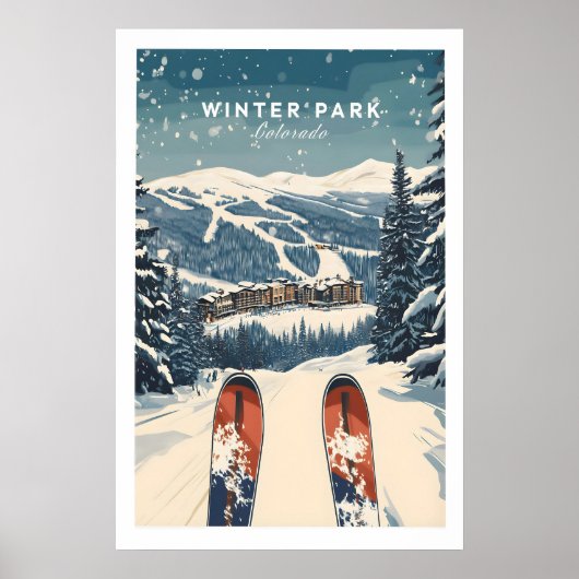 Winter Park Reisposter - Colorado 1 Poster (Voorkant)