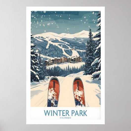 Winter Park Ski Print - Colorado 1 (Voorkant)