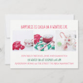 Winter Party nodigt Cocoa Sneeuwfeest uit Kaart (Voorkant)