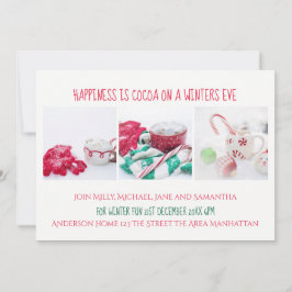 Winter Party nodigt Cocoa Sneeuwfeest uit Kaart