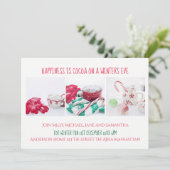 Winter Party nodigt Cocoa Sneeuwfeest uit Kaart (Staand voorkant)