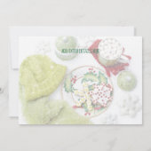 Winter Party nodigt Cocoa Sneeuwfeest uit Kaart (Achterkant)