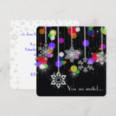 Winter Party Plannen Kaart (Voorkant / Achterkant)