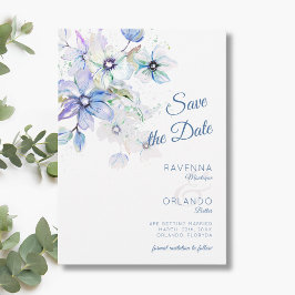 Winter Pastel Bloemige Botanische Romantische Kuns Save The Date