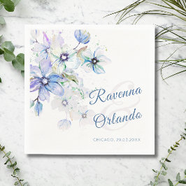 Winter Pastel Bloemige Botanische Romantische Kuns Servet