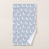 Winter Pastel Llama Pattern Bad Handdoek (Handdoek)