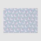 Winter Pastel Llama Pattern Tissuepapier (Voorkant)