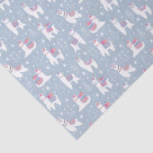 Winter Pastel Llama Pattern Tissuepapier (Detail)