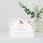 Winter Pastel Pink Snowflake Sleigh Advice For Mom Informatiekaartje (Staand voorkant)