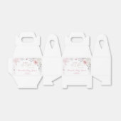 Winter Pastel Pink Snowflake Sleigh Baby Shower Bedankdoosjes (Uitgevouwen)