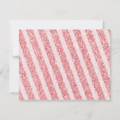 Winter Pastel Pink Snowflake Sleigh Baby Shower Bedankkaart (Achterkant)