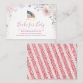 Winter Pastel Pink Snowflake Sleigh Books for Baby Informatiekaartje (Voorkant / Achterkant)