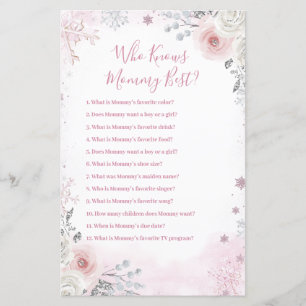 Winter Pastel Roze Sneeuwvlok Wie Kent Mama Het Be