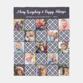 Winter Patchwork Plaid Custom 13 Fotocollage Fleece Deken (Voorkant)