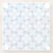 Winter patchwork ster glazen onderzetter (Achterkant)