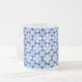 Winter patchwork ster matglas koffiemok (Voorkant links)
