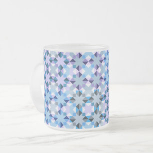 Winter patchwork ster matglas koffiemok